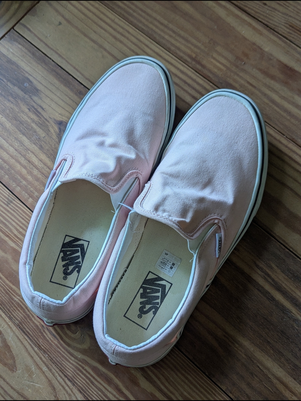 Vans Slip-On Canvas Sneakers in Pale Pink